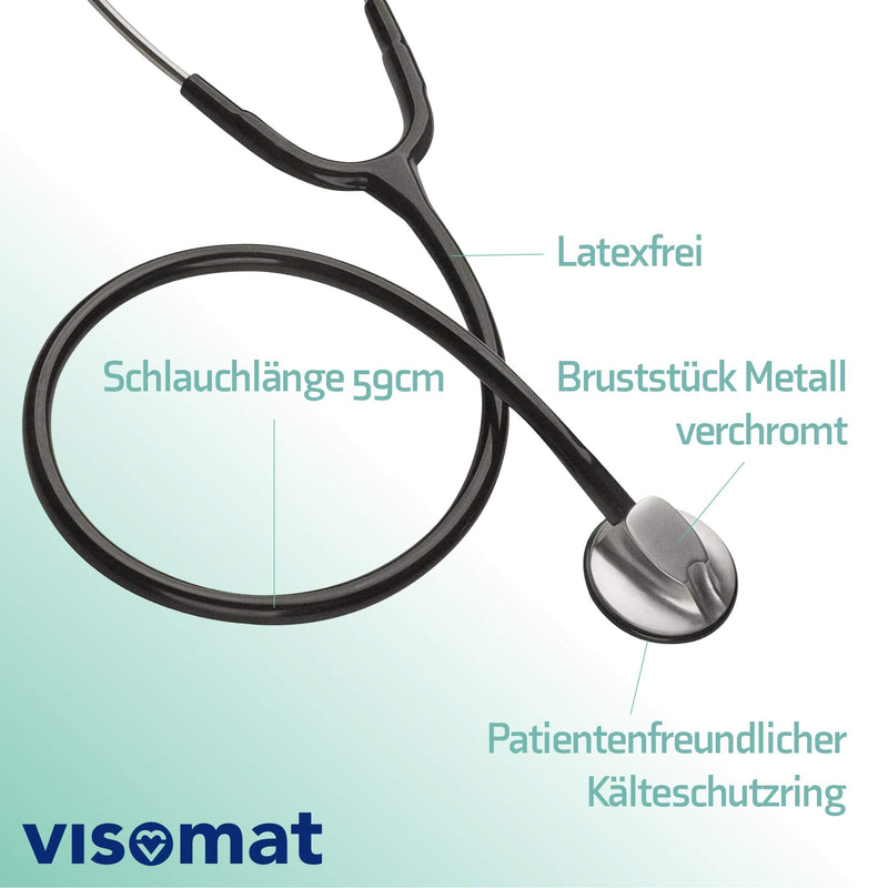 visomat 27900 Stethoscope for Auscultation of Adults and Children, Black, 155 g