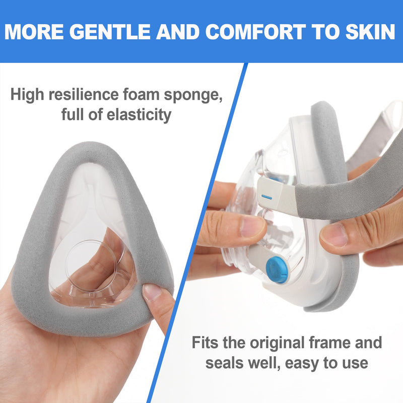 2 Pack Replacement Cushion (M) for AirTouch F20, Comfort & Seal with Memory Foam (New Version), Exceptional Value & Durable Replacement, CPAP Accessories by BlessEase (M) M