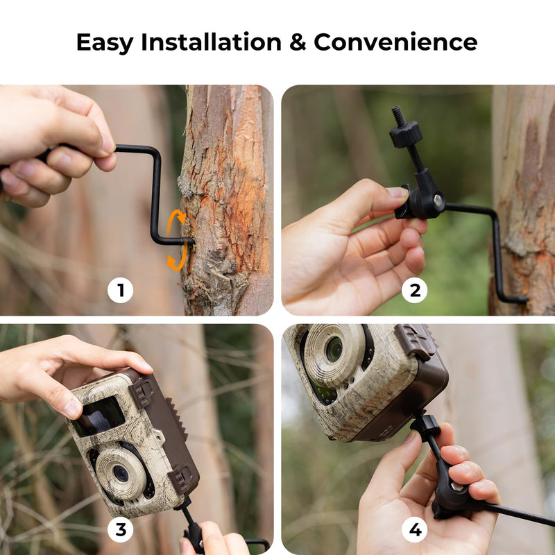 K&F Concept 2 Pack Trail Camera Holders, 360° Adjustable Game Camera Tree Mount