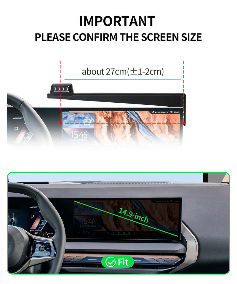 Car Phone Holder for BMW X3 2025 2026 14.9" Screen Magsafe Accessories | Magnetic Cell Phone Mount Clip Compatible with iPhone, 3D fit Stable Dashboard GPS Navigation Bracket Cradle Stand