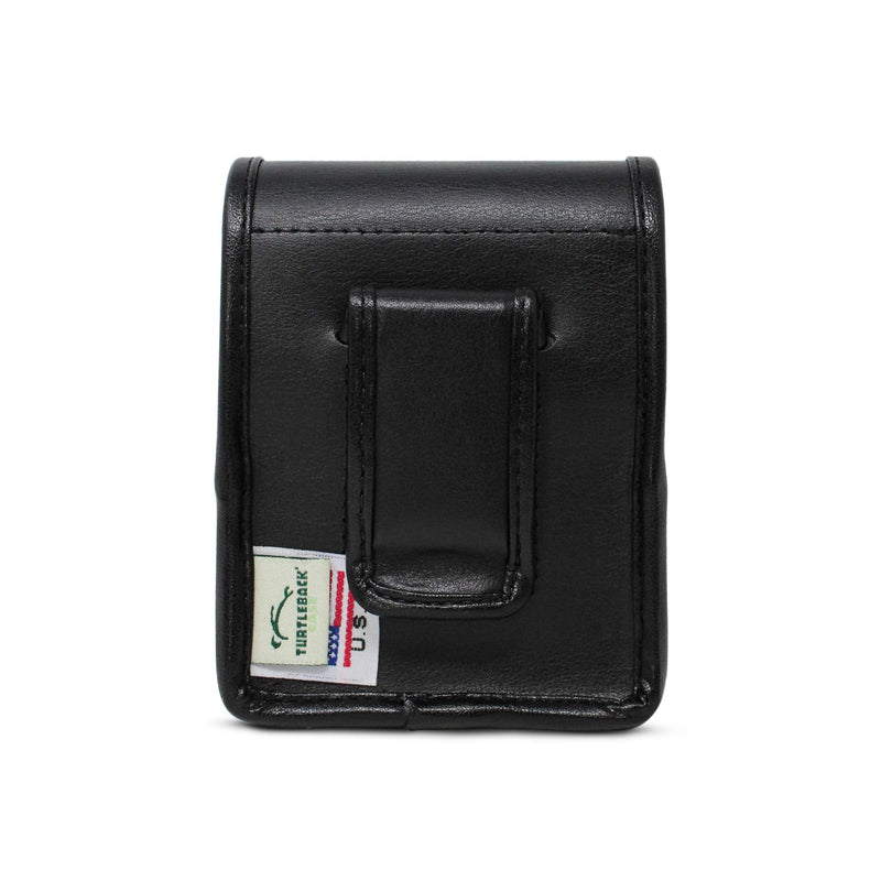 Turtleback Holster Designed for Motorola Razr (2020) 5G (2019) Vertical Belt Case Black Leather Pouch with Executive Belt Clip, Black Leather / Flush Clip Vert