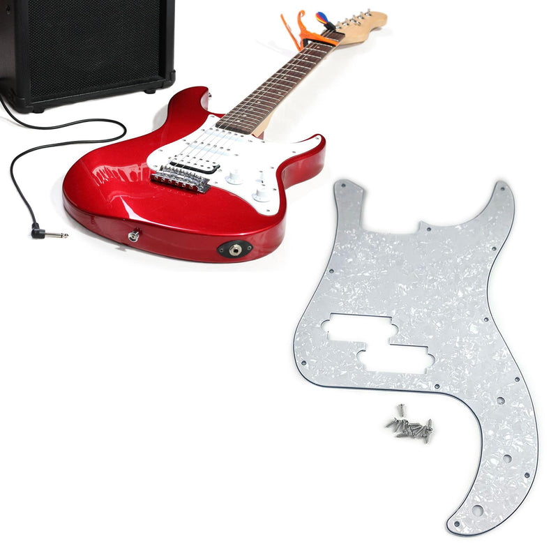 11 Hole Bass Pickguard Electric Bass Scratch Plate 4 String Bass Pickguard for Standard Bass Red
