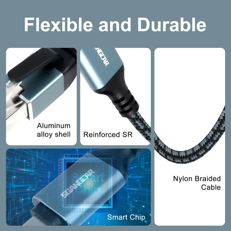 USB C to Ethernet Cable,50 Feet Type C to Gigabit Ethernet Cable,USB C to RJ45 Cable Compatible Thunderbolt 3/4,Directly Connected to Smartphone, Laptop, PC, Switch, Router, Modem 50 FT