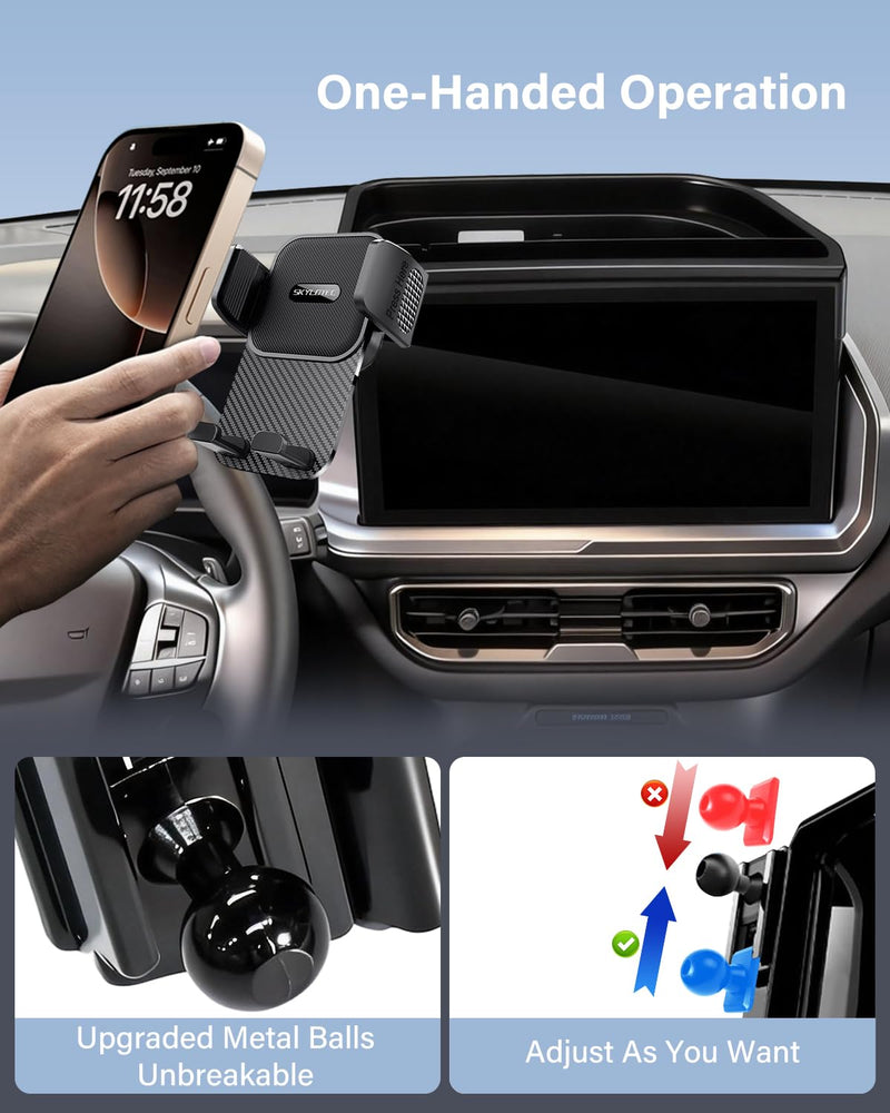SKYLOTEC Car Phone Mount for 2025 Ford Bronco Sport Accessories | Bronco Sport Cell Phone Holder Dash Tray 13.2-inch Screen, Dashboard Storage, Automobile Cradles, NOT Block Air Vent Universal Holder Bronco Sport 2025