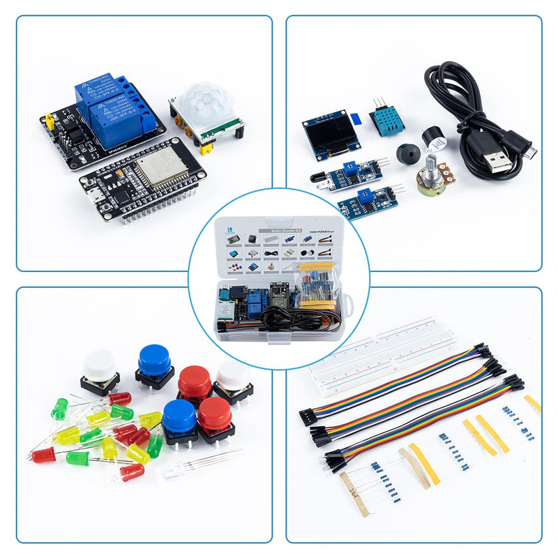 LAFVIN Basic Starter Kit for ESP32 ESP-WROOM-32 WiFi I OT Development Board with Tutorial Compatible with Arduino IDE
