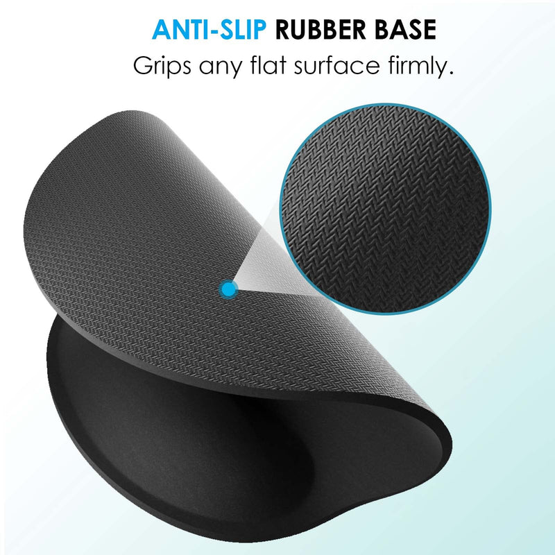 KTRIO Ergonomic Mouse Pad with Wrist Support, Comfortable Keyboard Wrist Rest, Memory Foam Wrist Pad for Keyboard, Mouse Pad Sets for Easy Typing & Pain Relief for Computer, Office & Home, Black 2-in-1 (17.5" x 8.6")