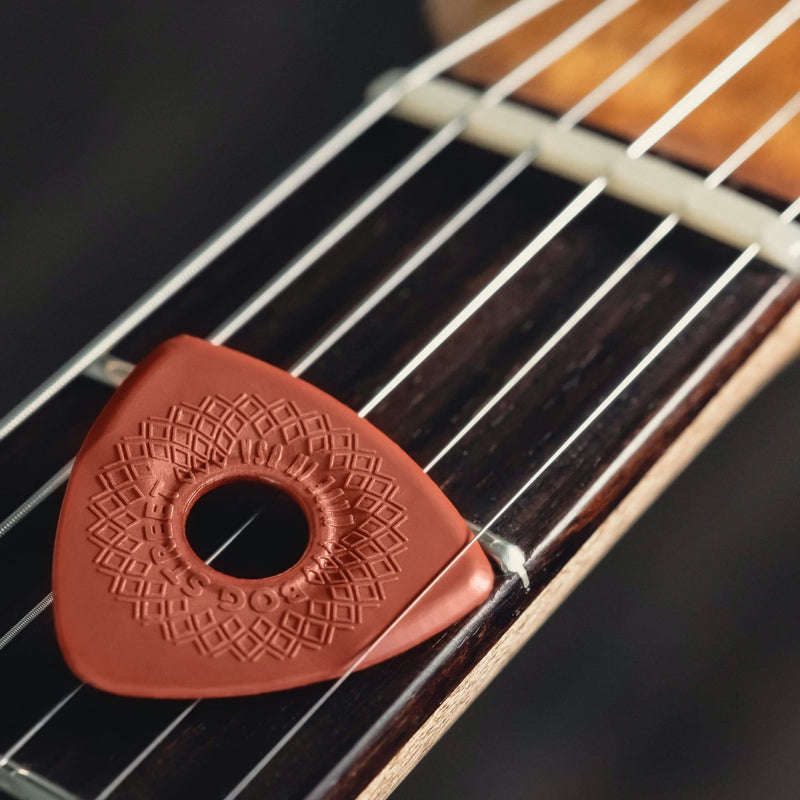 [AUSTRALIA] - Bog Street AXE CUT Guitar Picks, Medium, Electric Guitar and Acoustic Guitar Picks, Red (6-Pack) 6-Pack 