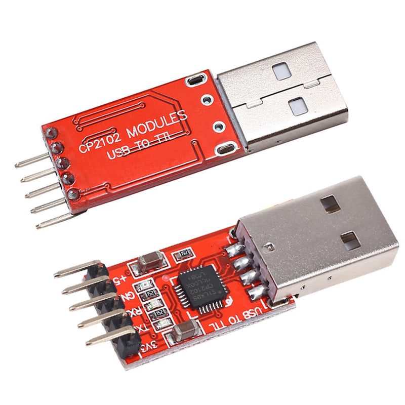 IZOKEE CP2102 Module USB to TTL 5PIN Serial Converter Adapter Module Downloader for UART STC 3.3V and 5V with Jumper Wires