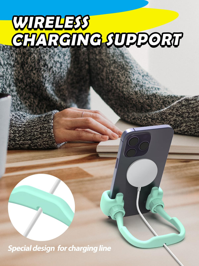 Cell Phone Stand Thumbs Up Lazy Phone Stand - 2 Pack Phone Holder 2024 College Graduation Gifts for Her Him Cellphone iPhone Stand for Desk Birthday Gifts for Teens Girls Boys Adults Women Men Wife Purple & Green