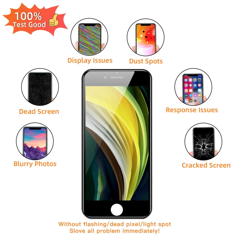 for iPhone 8/SE 2020 [ 2nd Generation ] Screen Replacement Black 4.7 inch, Bsz4uov LCD Display Touch Screen Digitizer, Waterproof Frame Adhesive Sticker+Repair Tool Kit 8/SE2020-4.7inch