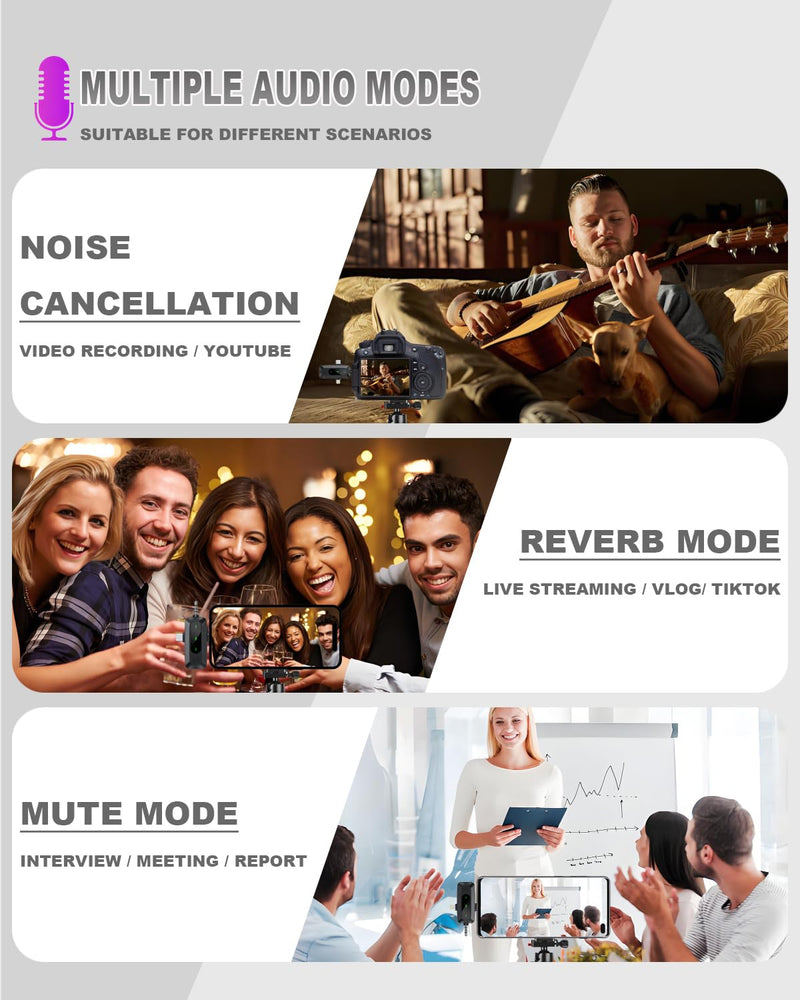 Wireless Lavalier Microphone for iPhone 5-14 / iPad - Professional Noise Reduction Wireless Microphone, Lightning Lapel Mini Microphones for Tiktok, YouTube, Vlog, Recording, Live Streaming