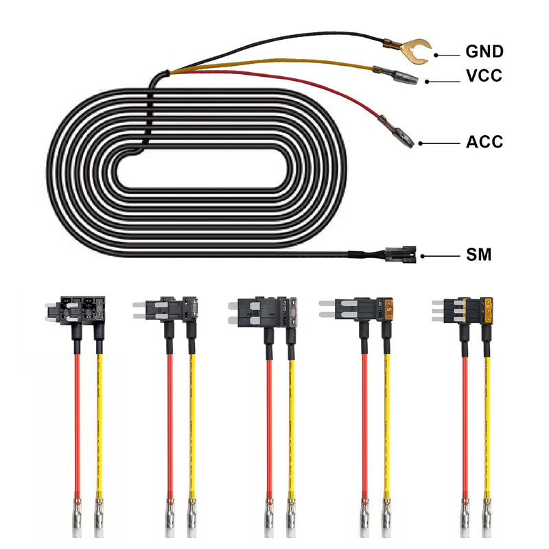 [AUSTRALIA] - mangoal Fuse Box Power Adapter Dash Cams, Upgrade Parking Monitoring, Hardwire Wire Kit Accessories(8.20 ft, Applicable to Vehicle Other Than Mercedes Benz) 8.20 ft 