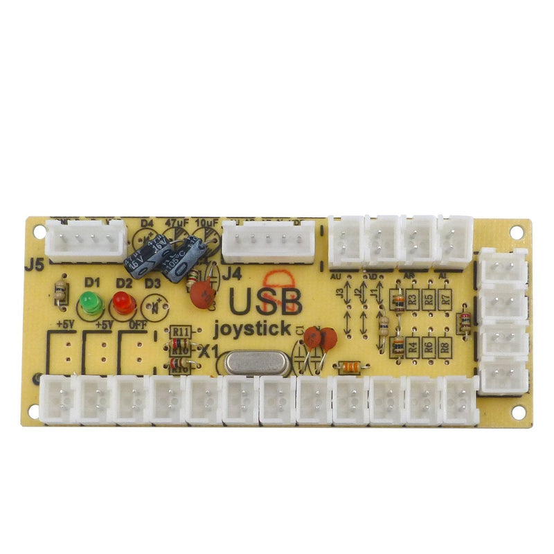 SJ@JX Arcade Game Controller USB Encoder Zero Delay 2 Player to Joystick Button for PC MAME Raspberry Pi Retro 13+5