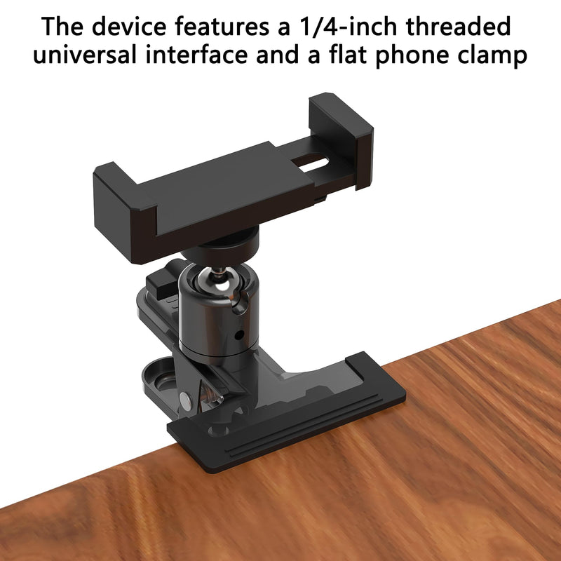 [AUSTRALIA] - Metal holder Clip Clamp Mount 360 Degree Rotation 1/4 inch Screw for iPhone 16 15 14 13 12 series Samsung Oneplus Xiaomi Cell Phones and Arlo/Blink/Eufycam/Wyze/Nest/reolink/Tapo camera series for Phone 