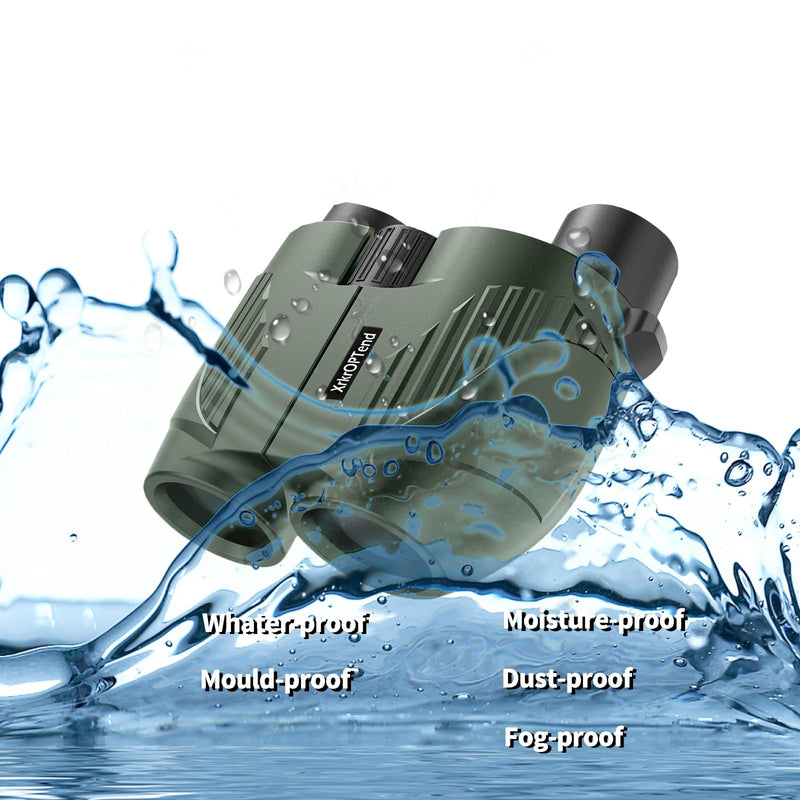 [AUSTRALIA] - 20x25 Compact Binoculars with Strap for Kids and Adults, Sharp Clear, Mini Low Weight Binoculars for Bird Watching,Hiking Outdoor, Cruise Ship,Concert Green 