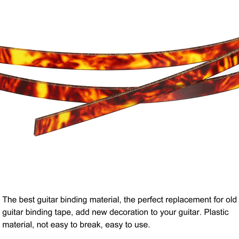 MECCANIXITY Plastic Binding Purfling Strip 1650x6x1.5mm Guitar Binding Edge Trim for Acoustic Classical Guitar Brown 2 Pack