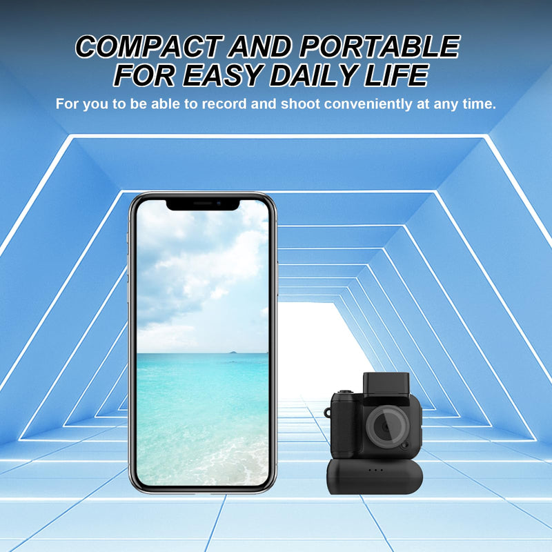 [AUSTRALIA] - Mini Camera Keychain Mini Retro Camera Cameras Keychain Built-in 32GB Memory Card Best Choice for Travel Vlog Photography Gifts for Girl(Black) Black 
