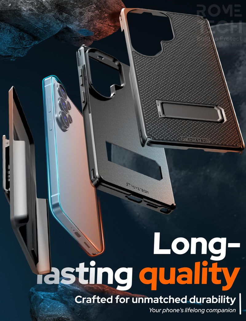 Designed for Samsung Galaxy S26 Ultra Case with Belt Clip Holster | Rugged Cover with Strong Magnet & Kickstand Heavy Duty Combo - Black