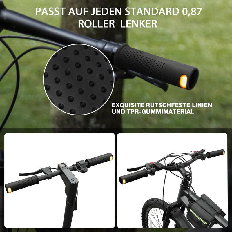 [AUSTRALIA] - E Scooter Handle Grips Turn Signal, Bicycle Replacement Handlebars Warning Light for Xiaomi M365/Pro2/1S Ninebot G30 Replacement Grip Handlebar, Scooter 