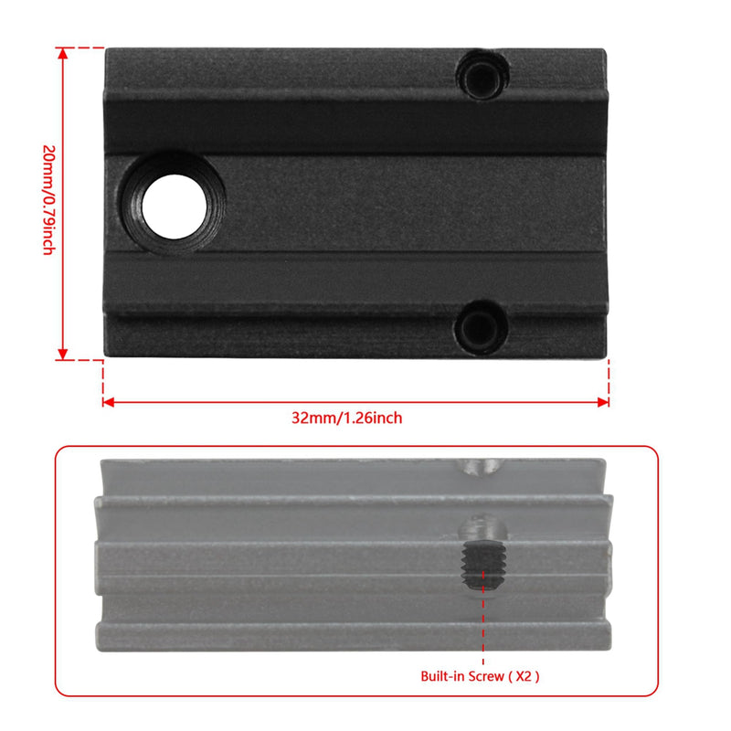 [AUSTRALIA] - Astromania Plate for The Flash Shoe of DSLR Cameras - Mount The 1X40RD Reflex Red Green Dot Sight to DSLR Cameras 