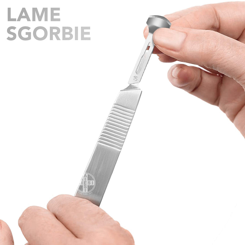 AIESI® Scalpel Handle (Scalpel Holder) Stainless Steel for Scalpel Blades No. 3