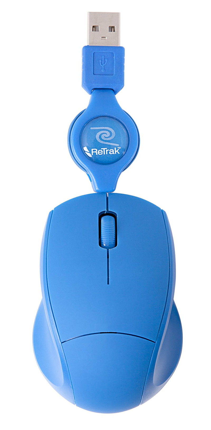ReTrak Retractable Optical Mouse, Blue (ETMOUSEBU)