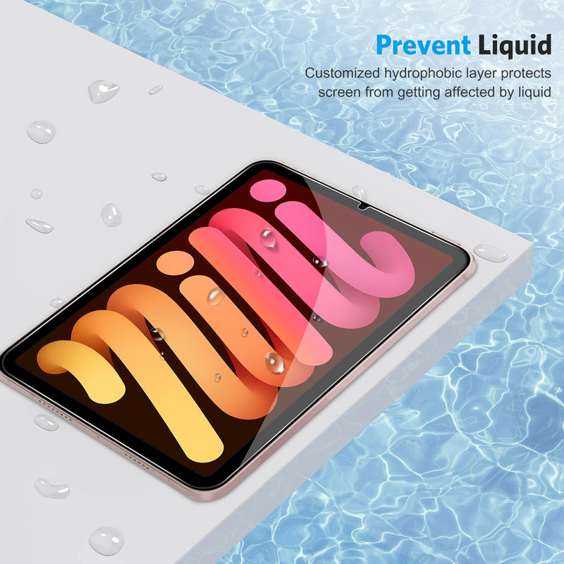 OMOTON [3 Pack] Screen Protector for iPad Mini 6 (6th Generation, 8.3 Inch) - Tempered Glass for iPad Mini 6th Generation 2021, Case Friendly/High Definition/Apple Pencil Compatible