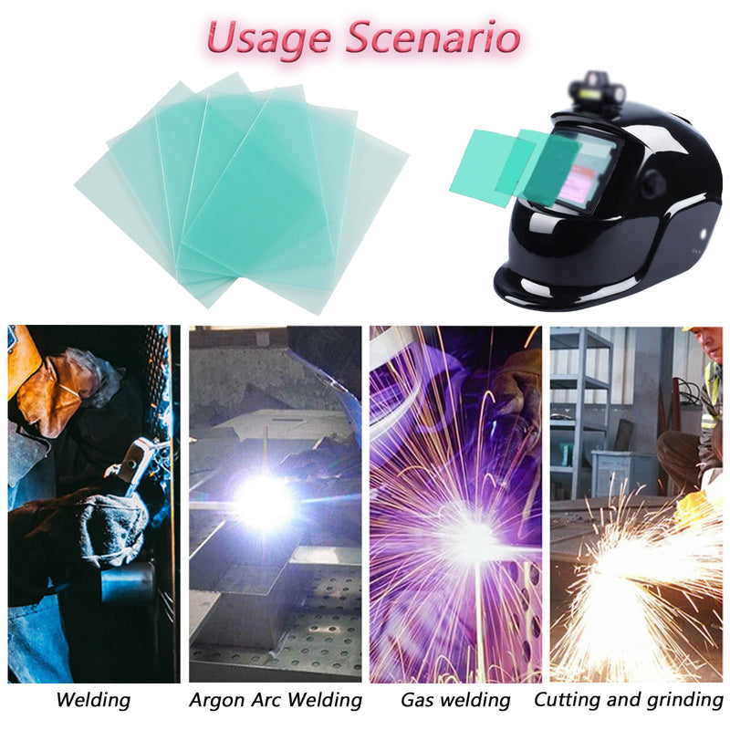 [AUSTRALIA] - 20 Pcs Welding Protective Lens Replacement Lens，4.5" x 5.25" x 0.04" Outside Replacement Helmet Clear Lens Covers for Solar Auto Darkening Welding Helmet Hood 