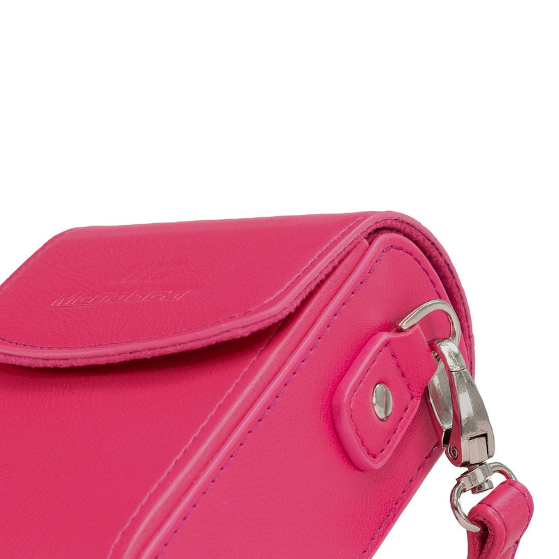 MegaGear MG1561 Leather Camera Case with Strap Compatible with Sony Cyber-Shot DSC-RX100 VI, DSC-RX100 V, DSC-RX100 IV - Hot Pink