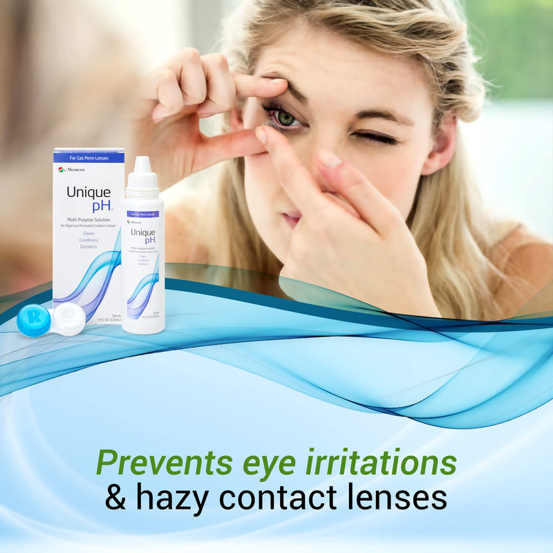 Menicon Unique pH Multi-Purpose Contact Lens Solution With Lens Case (4 Fluid Ounces) 4 Fl Oz (Pack of 1)