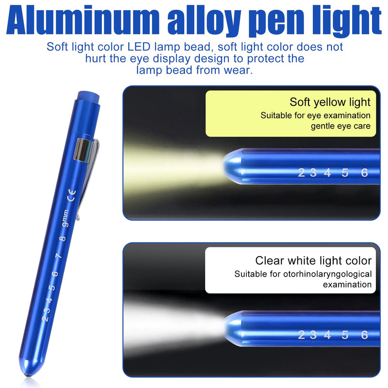 Pack of 10 Diagnostic Light Pupil Light Medicine: Pen Lights for Nurses Reusable LED Pen Lamp with Pocket Clip Pupil Light Emergency Service for Nurses Doctors