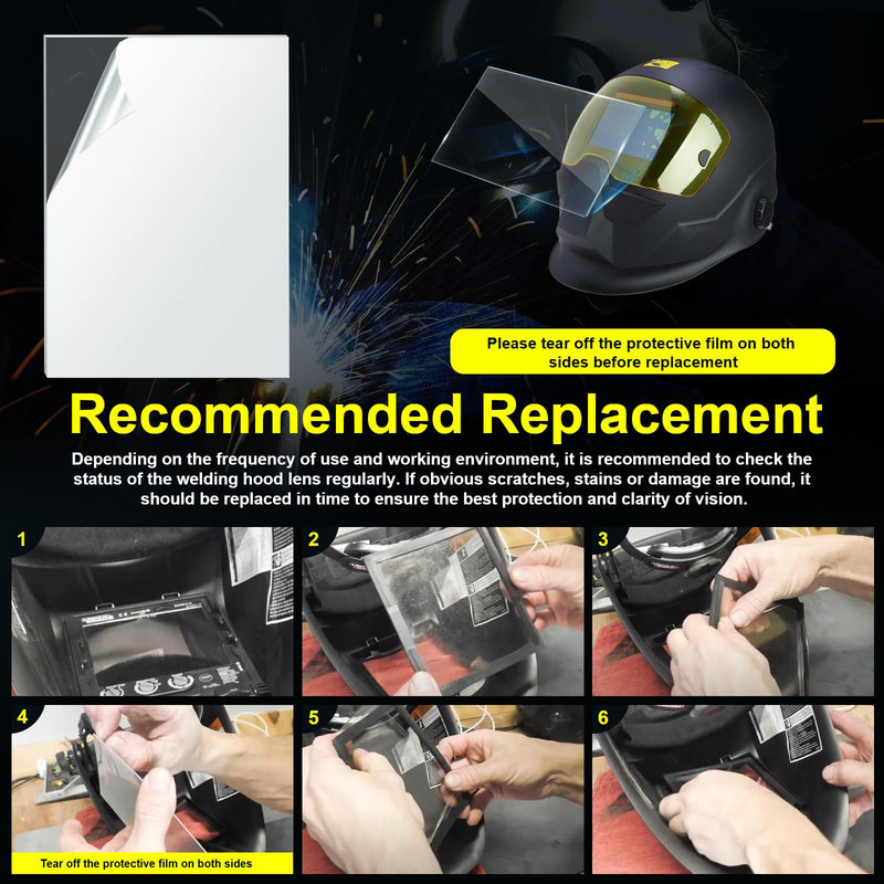 [AUSTRALIA] - Welding Helmet Lens for ESAB Sentinel A50 Welding Helmet Hood Cover Clear Inside Lenses Replacement 0700000808, 10 Pack 
