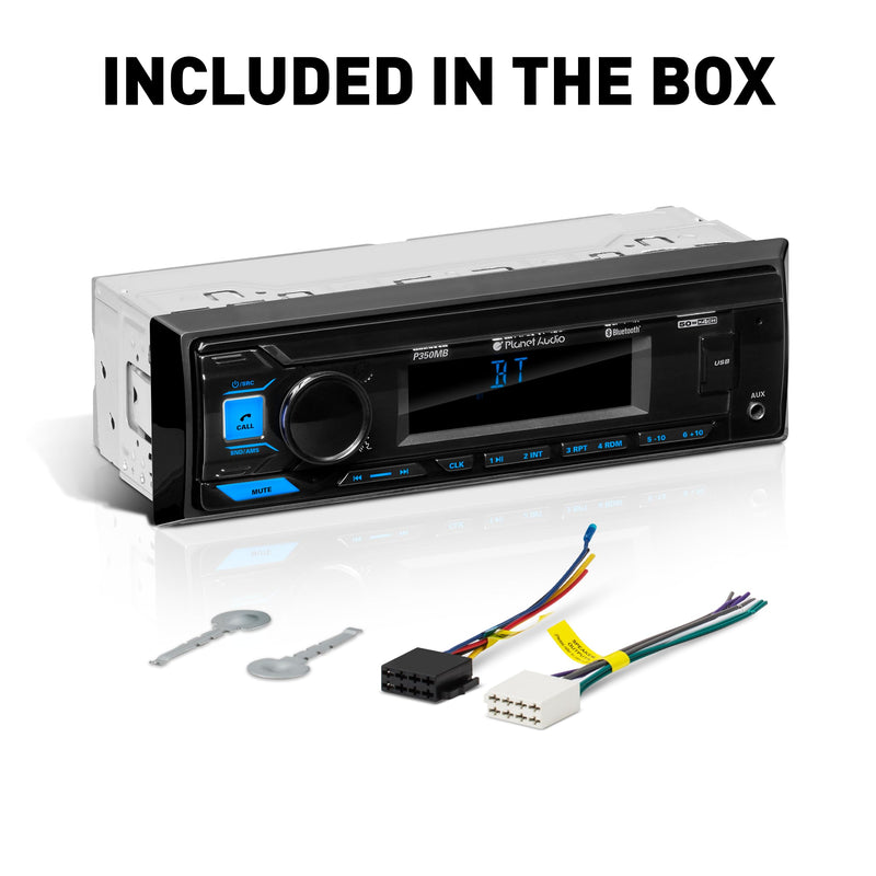 Planet Audio P350MB Car Stereo, Single DIN, Bluetooth, Hands-Free Calling