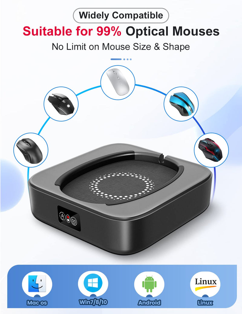 Meatanty Mouse Mover Undetectable, Super-Silent Mouse Jiggler Device Move Randomly, Automatic Wiggler Shaker Giggler, Adjustable Interval Timer, Keep Computer Laptop Active for Office Home Remote Work Mechanical Mouse Jiggler