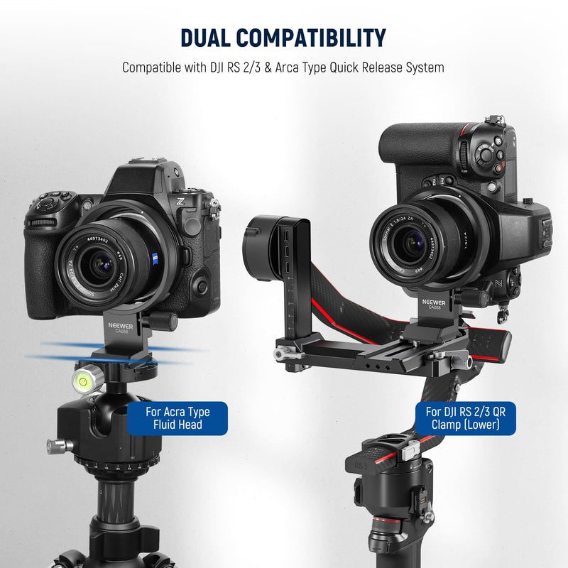 NEEWER Rotatable Collar Mount Plate for Nikon Z8 Z7 II Z6 II Z5 FTZ II Adapter, Fast Horizontal to Vertical Camera Tripod Lens Mount Ring Compatible with DJI RS 3/2 & Arca Quick Release System, CA058