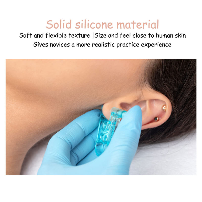 Human Ear Model, 1 Pair Soft Silicone Simulation Ear Model, Flexible Artificial Ear, Realistic Body Parts for Piercing Exercises, Earrings, Jewellery Display (2#) 2#