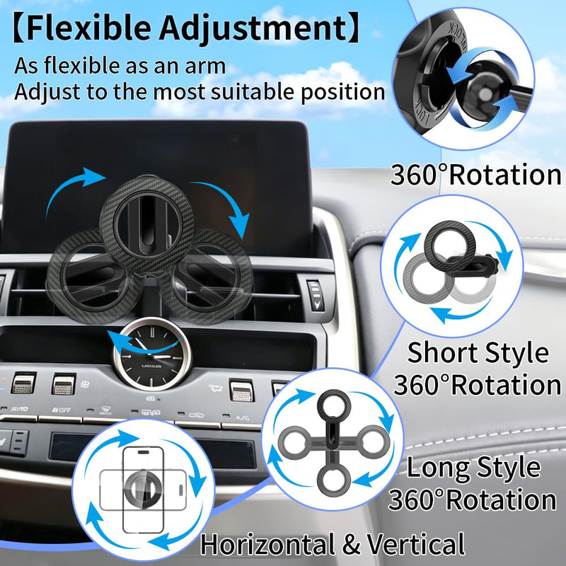 Car Phone Holder Mount for Lexus NX 2015-2021 Accessories | Magnetic Cellphone Stand, Cell Phones Navigation Charging Screen Cradles,Double 360°Rotation,for Magsafe Magnet Accessory