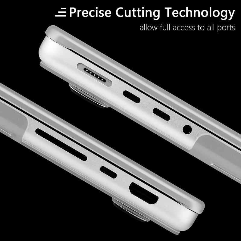 DONGKE Ultra Slim Hard Shell Case for MacBook Pro 14 inch A2918 A2992 M3 A2779 M2 A2442 M1 Pro/Max Chip with Touch ID [2024 2023 2022 2021] - Protective Cover [Sturdy Shockproof] [Matte Grey] Matte Grey