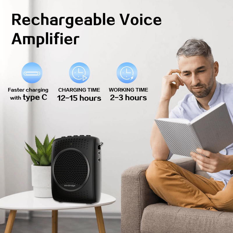[AUSTRALIA] - Portable Voice Amplifier Microphone with Speaker, Portable Speaker with Lavalier/Headset Microphone - Mini Pa System for Speaking Teachers Classroom Tour Guide 2024 Updated 