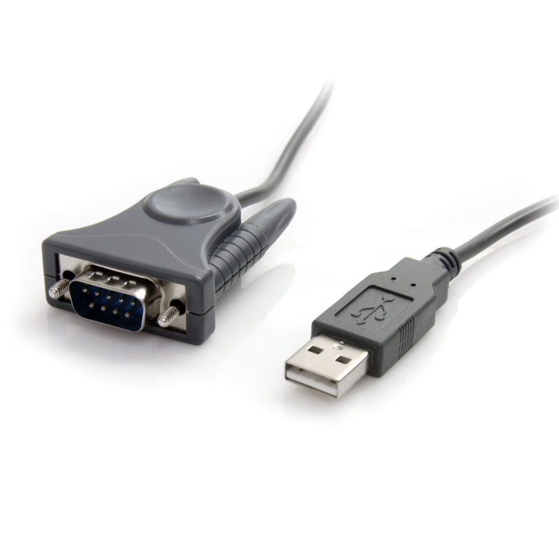 StarTech.com USB to Serial Adapter - 3 ft / 1m - with DB9 to DB25 Pin Adapter - Prolific PL-2303 - USB to RS232 Adapter Cable (ICUSB232DB25),Gray DB9 or DB25