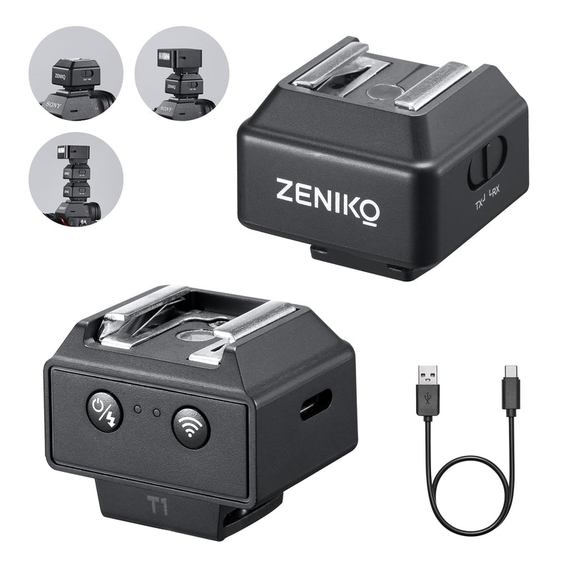 ZENIKO RF12M mini Round Head Flash with T1 2.4G Wireless Trigger Off Camera Used for Studio Photography