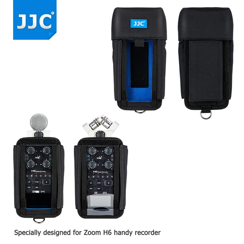 JJC H6 Protective Carrying Storage Pouch Case Bag for Zoom H6 & H6 All Black 2020 Version Handy Portable Recorder replaces Zoom PCH-6 Case, with Clear Visible Front Face Cover Protector for H6 & H6 Black