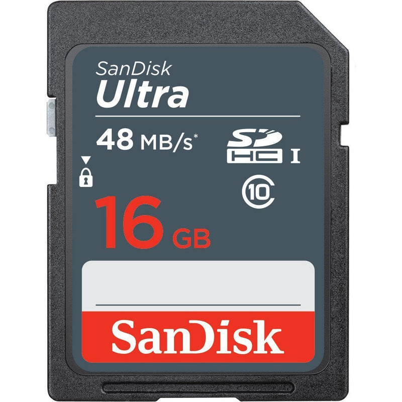Sandisk 16GB SD SDHC Flash Memory Card works with NINTENDO 3DS DS DSI & Wii Media Kit, Nikon SLR Coolpix Camera, Kodak Easyshare, Canon Powershot, Canon EOS, comes with Everything But Stromboli Reader