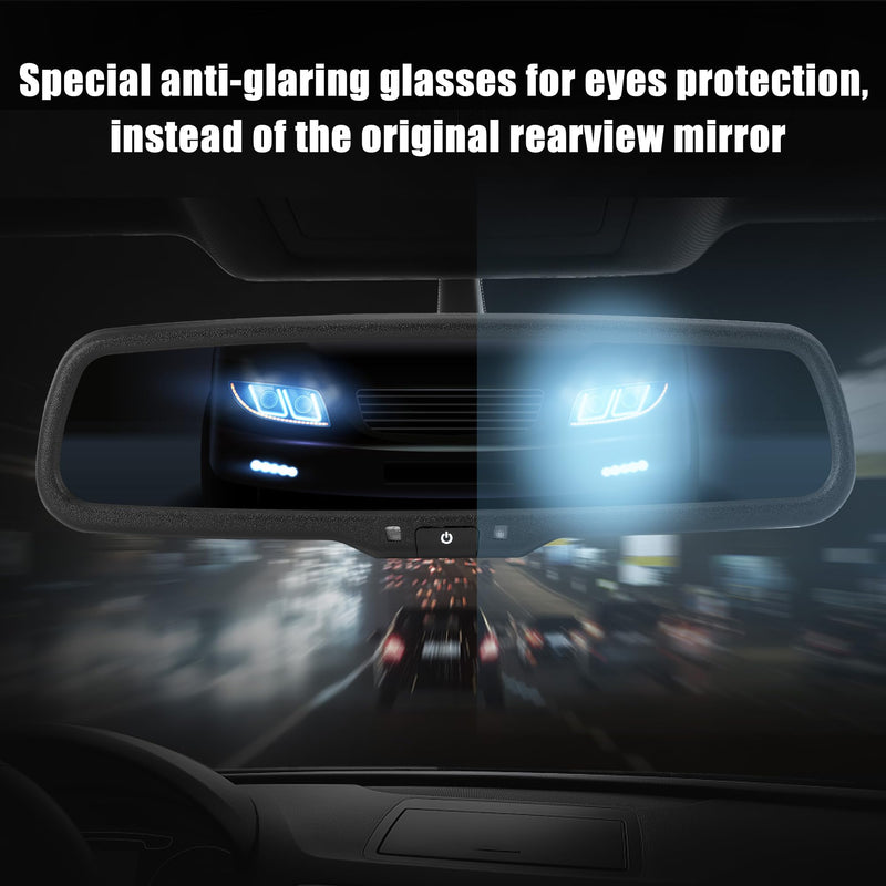4.3inch Rear View Mirror Monitor, Auto-Dimming Rearview Monitor,480 * 272, 500 cd / m2 HD Reverse Camera System for Trucks & Van,Camera Monitor Parking Aid with Bracket