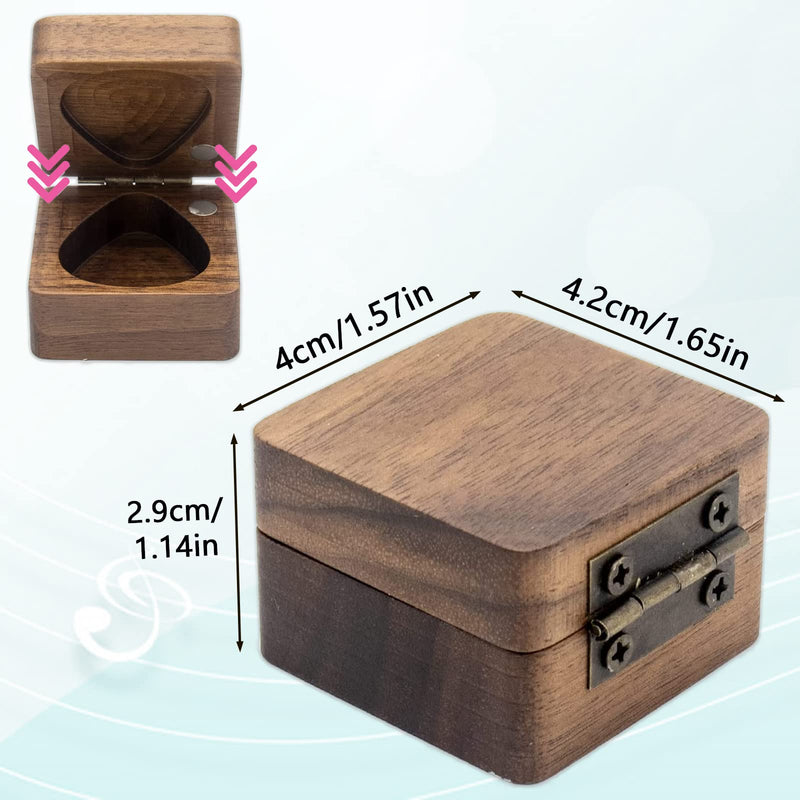 [AUSTRALIA] - Wooden Guitar Pick Case, Personalized Guitar Pick Holder, Guitar Picks Case for for Musicians, Guitarists & Music Lovers 