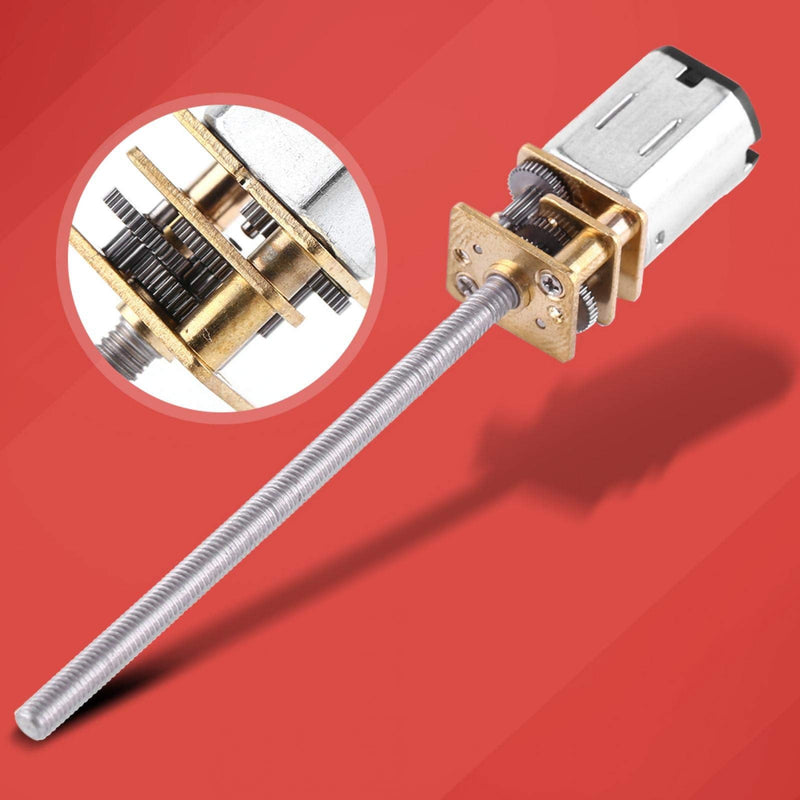 [AUSTRALIA] - Akozon 6 V Gear Motor with Long M3 55 mm Screw Thread Output Shaft Speed Reduction Gear Motor 30/60/100/150/200/300/40/500 RPM (300 RPM) 300 rpm. 