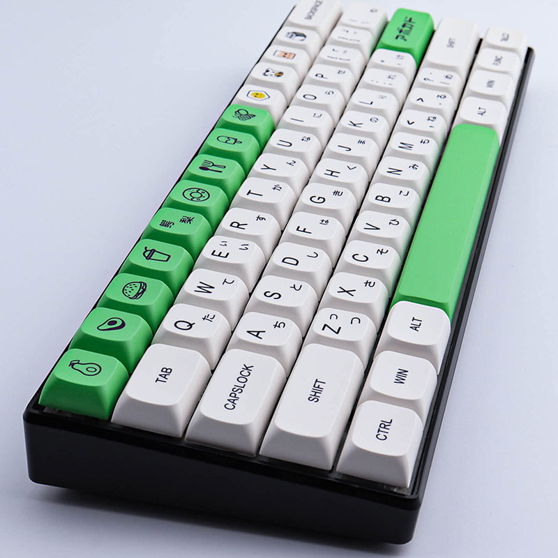 PBT Keycaps 137 Keys Avocado Milk XDA Profile Keycaps Dye-Sublimation Japanese PBT Keycap Set for Cherry Gateron MX Switches Mechanical Keyboards