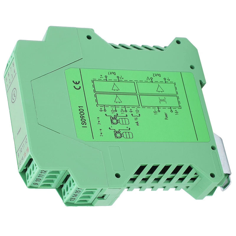 Isolator, 0-10V To 0-10V Current Conditioner, Analog Isolator Transmitter Splitter, DIN Rail Mount, PLC Detect Conditioner for 2 or 3 Wire Transmitters