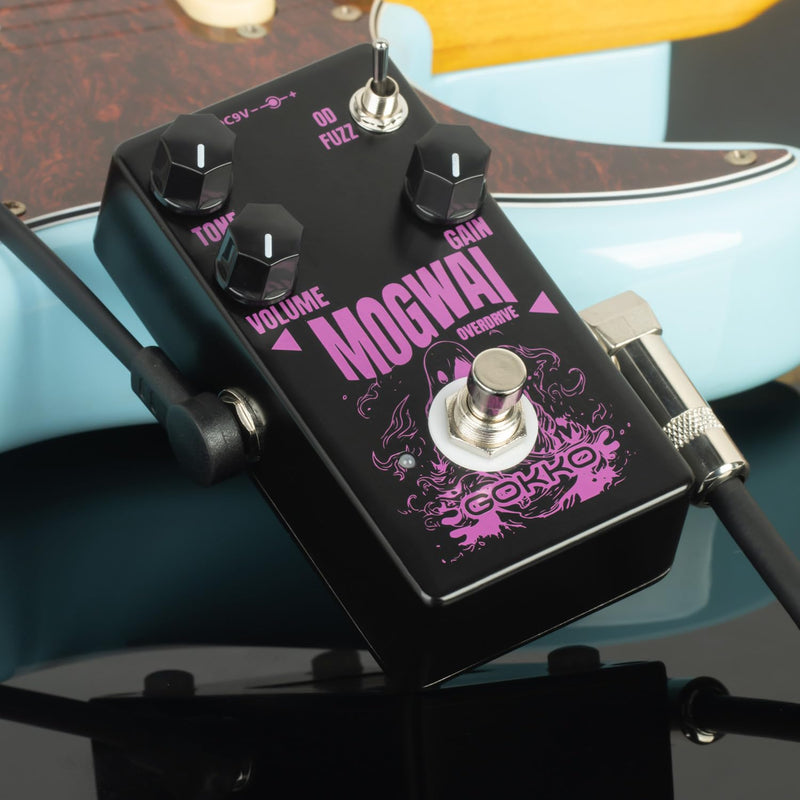 GK-61 Mogwai Overdrive Guitar Pedal – 2-in-1 Overdrive & Fuzz Effects Pedal for Electric Guitar – Vintage Tone, Toggle Switch, True Bypass