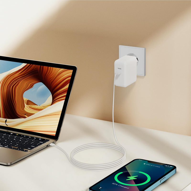 MVAVA Schuko Socket EU Standard, 1 Compartment Flush-Mounted Socket, 80 mm x 80 mm Sockets, Easy Installation, 3-Wire Required, White 2-1-gang